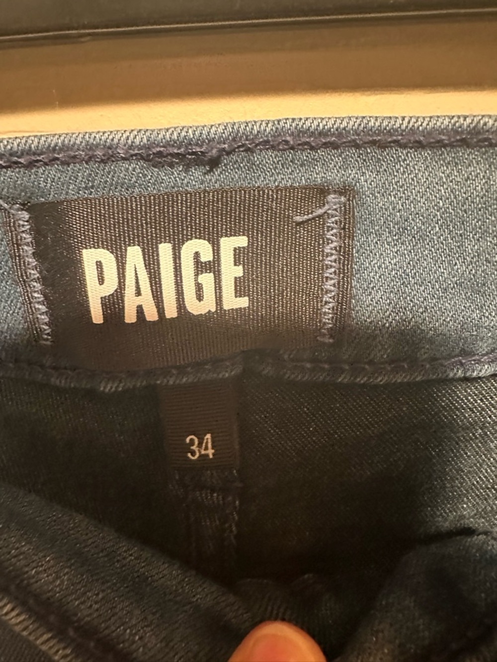 Paige Straight Fit Slim Lennox Jeans in Winthrop Slate Blue Size 34 - Picture 9 of 9